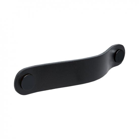 Handle Loop Round - 128mm - Black Leather/Black in the group Cabinet Handles / Color/Material / Leather at Beslag Online (333264-11)