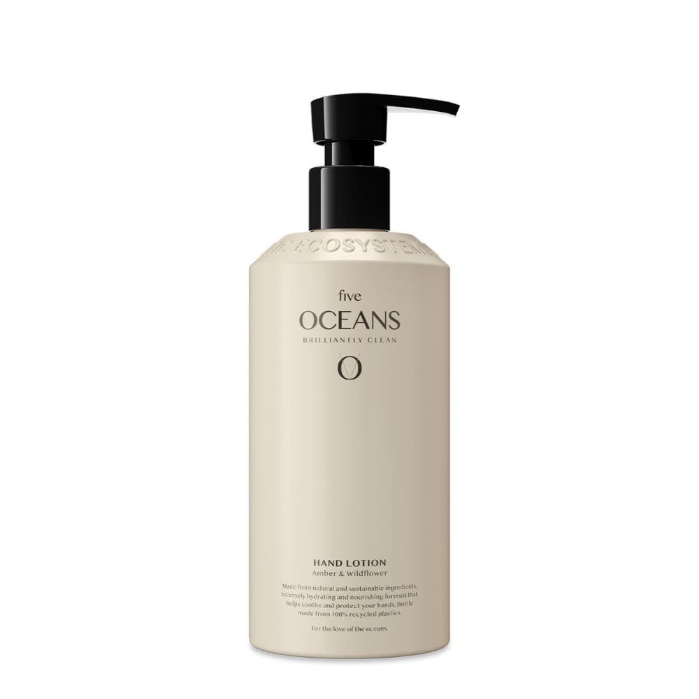 Hand Lotion Five Oceans - Amber & Wildflower 500ml in the group Bathroom Accessories / All Bathroom Accessories / Soap Bottle Holder & Soap at Beslag Online (10037-BO)