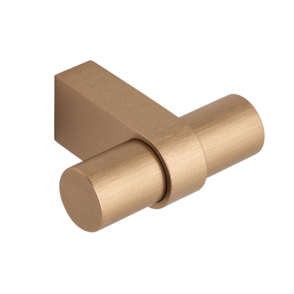 Cabinet Knob T Nobb - Brushed Brass in the group Cabinet Knobs / Color/Material / Brass at Beslag Online (10100-BO)