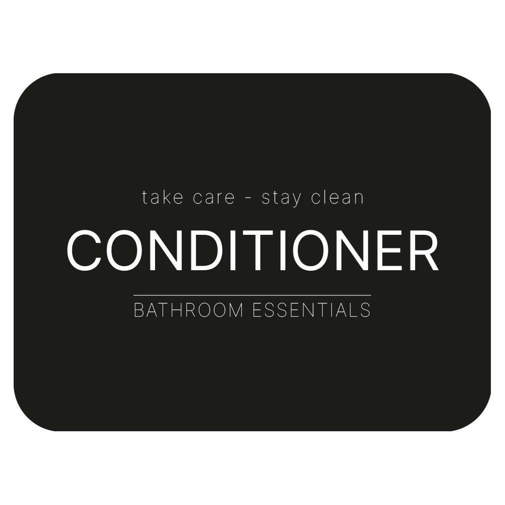 Adhesive Label - Conditioner - Matte Black in the group Bathroom Accessories / All Bathroom Accessories / Soap Bottle Holder & Soap at Beslag Online (10103-BO)