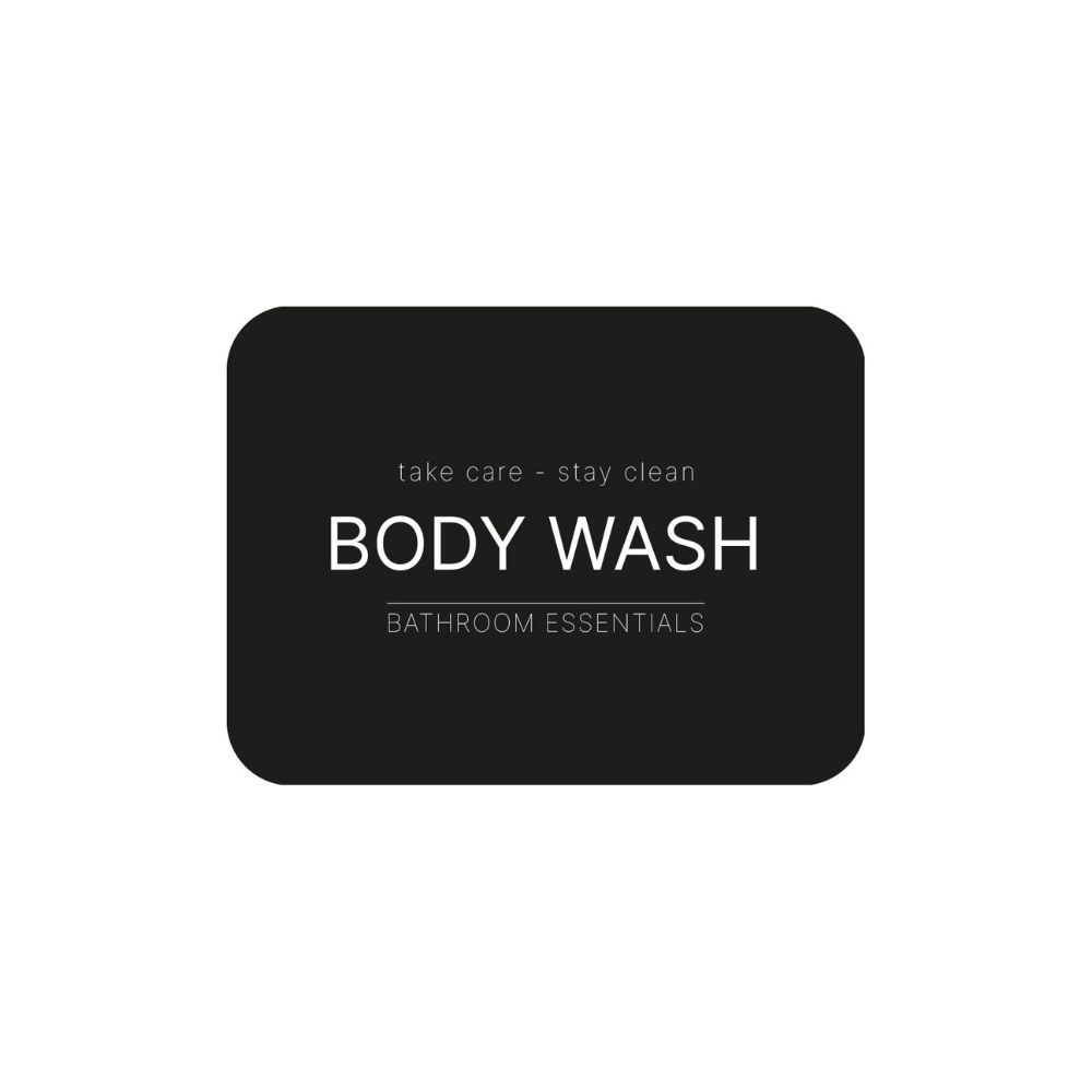 Adhesive Label - Body Wash - Matte Black