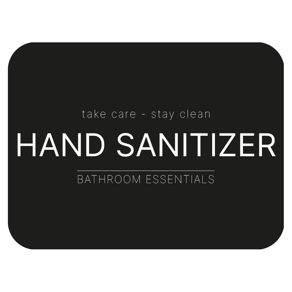Adhesive Label - Hand Sanitizer - Matte Black in the group Bathroom Accessories / All Bathroom Accessories / Soap Bottle Holder & Soap at Beslag Online (10108-BO)
