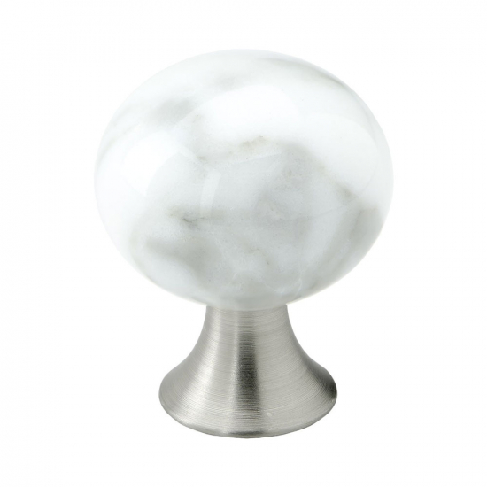 Cabinet Knob Bead Straight - Carrara Marble in the group Cabinet Knobs / Color/Material / White  at Beslag Online (304060-11)