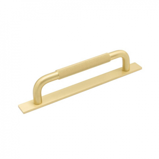 Handle Helix Back Plate Brass, Brass Cabinet Pulls With Backplate