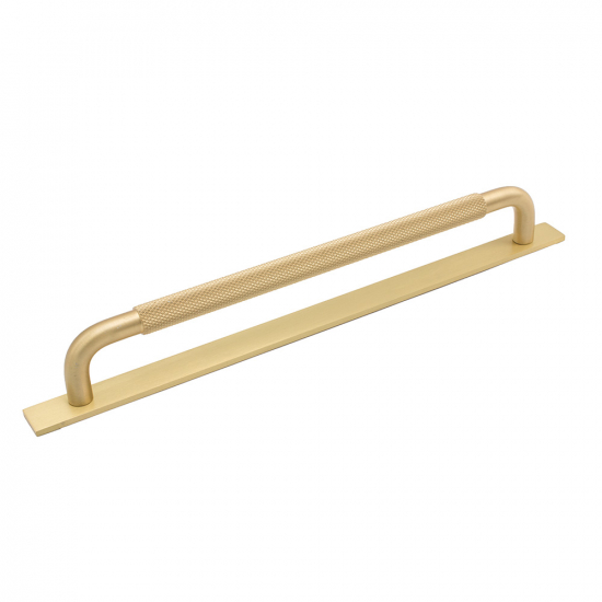 Handle Helix Back Plate Brass, Brass Cabinet Hardware With Backplate
