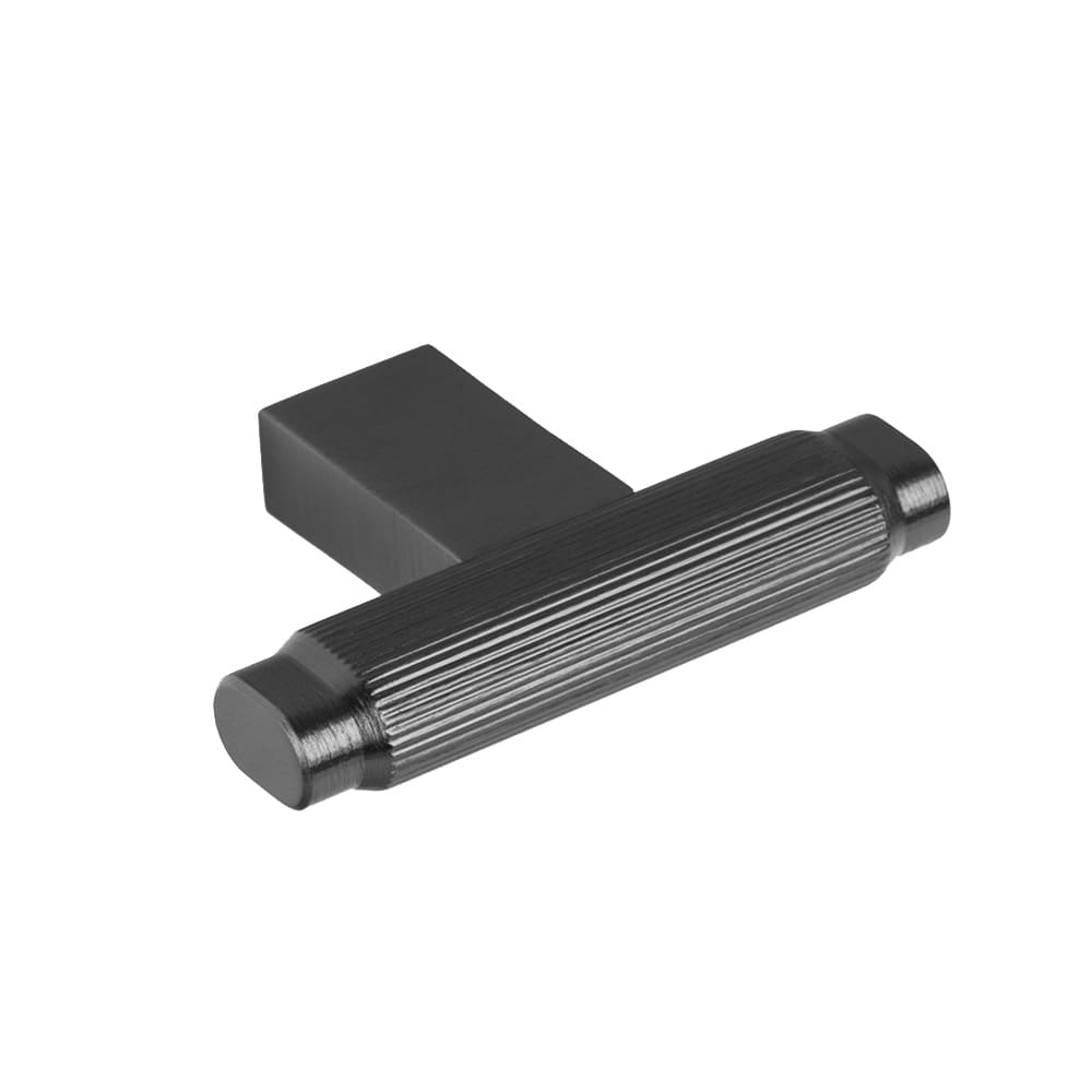 Cabinet Knob T Brooklyn - Brushed Titanium Black