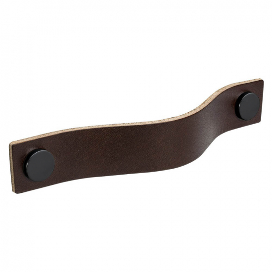 Handle Loop - 128mm - Brown Leather/Black in the group Kitchen Handles / Color/Material / Leather at Beslag Online (333174-11)