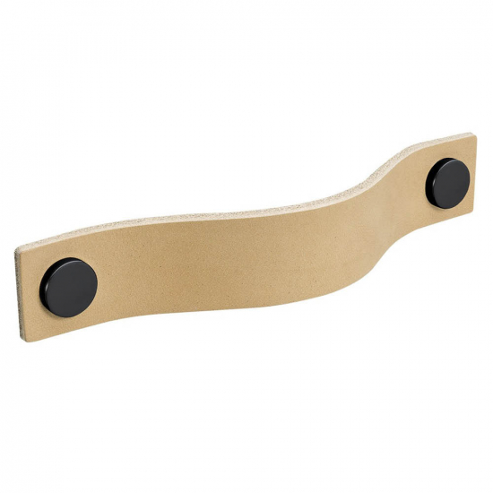 Handle Loop - 128mm - Nature Leather/Black in the group Cabinet Handles / Color/Material / Leather at Beslag Online (333184-11)