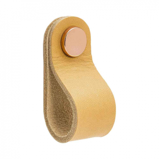 Loop Round - Nature Leather/Copper in the group Cabinet Knobs / Color/Material / Leather at Beslag Online (333242-11)