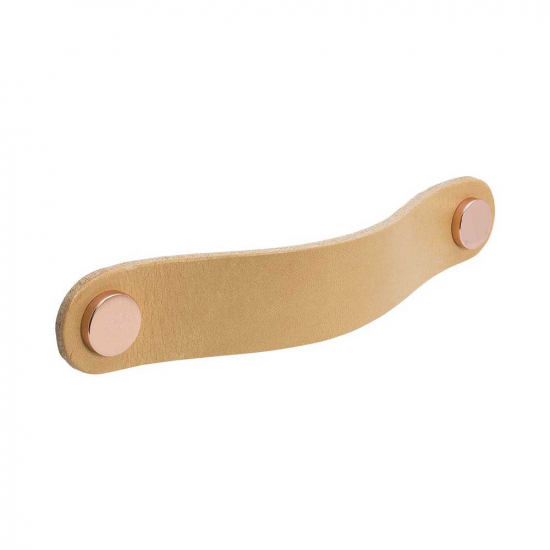 Handle Loop Round - 128mm - Nature Leather/Copper in the group Cabinet Handles / Color/Material / Leather at Beslag Online (333282-11)