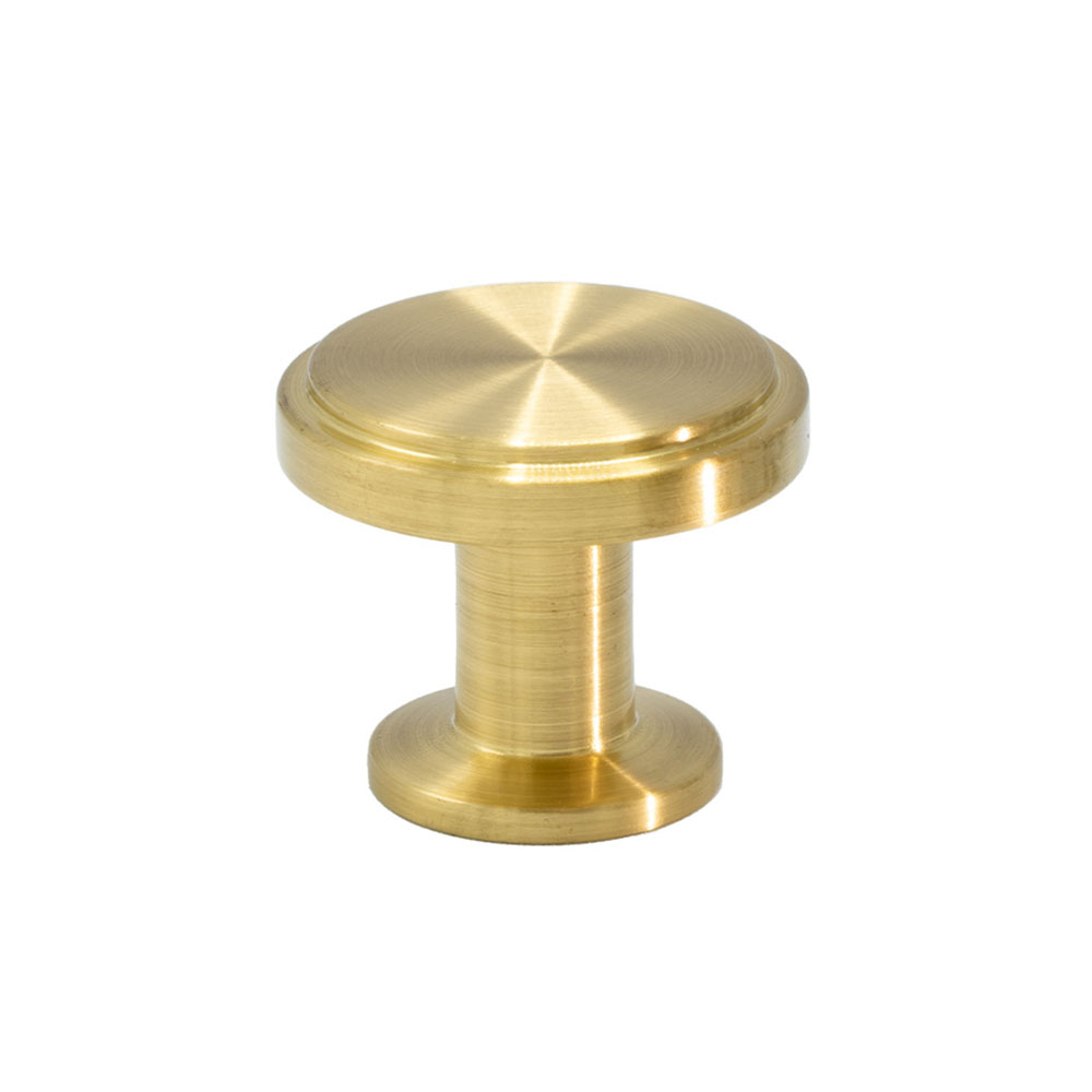 Cabinet Knob Uno - Brushed Untreated Brass in the group Cabinet Knobs / Color/Material / Brass at Beslag Online (343312-11)