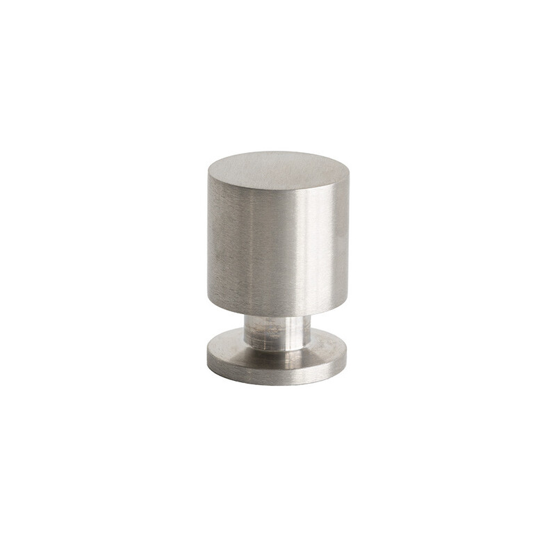 Cabinet Knob Solo - 21mm - Brushed Stainless
