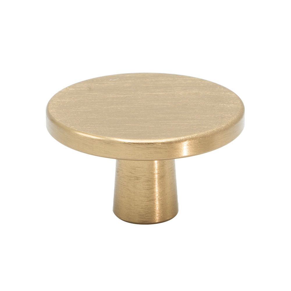 Cabinet Knob Plato - Brushed Brass in the group Cabinet Knobs / Color/Material / Brass at Beslag Online (370206-11)