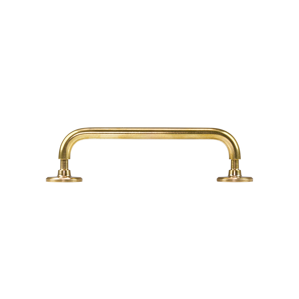 Handles in untreated brass