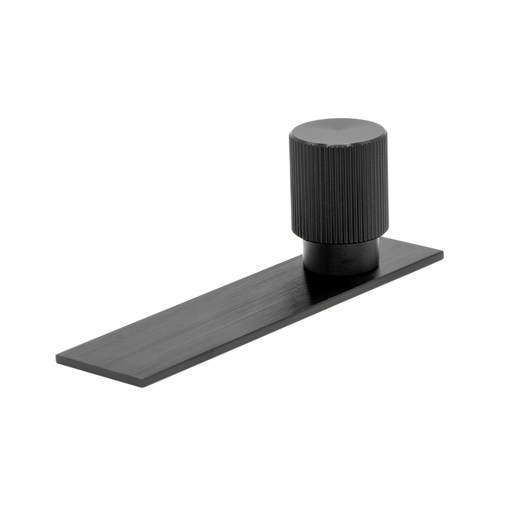 Cabinet Knob T Arpa/Back Plate - Brushed Black in the group Cabinet Knobs / Color/Material / Black at Beslag Online (373087-11)