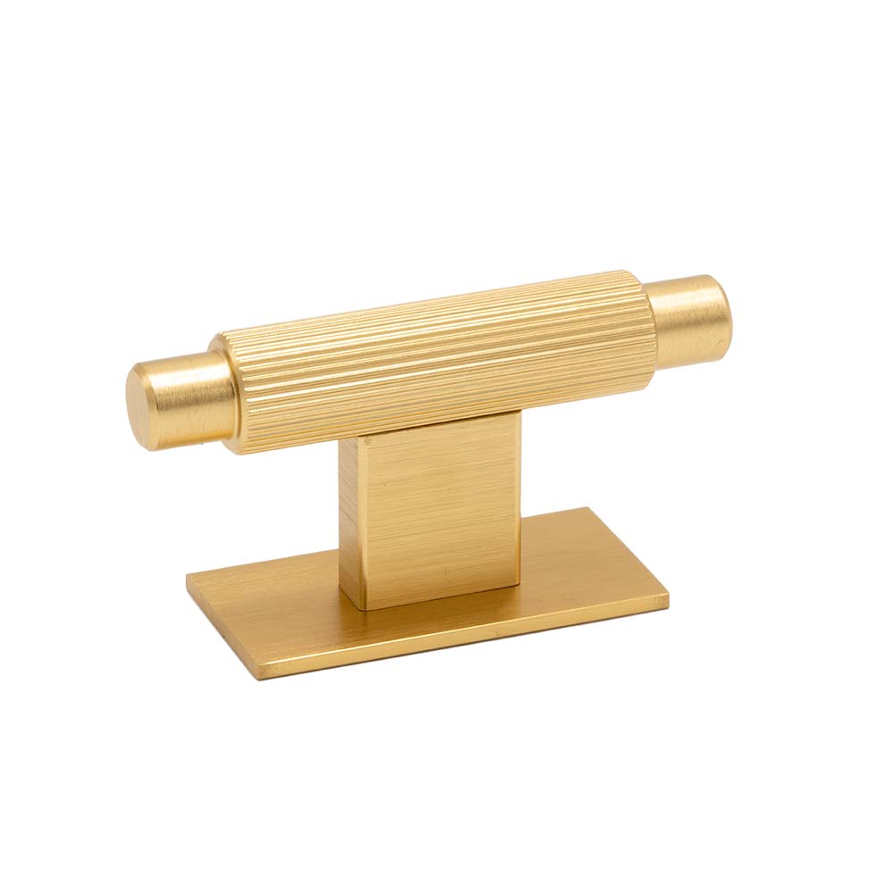 Knob T Arpa/Back Plate - Brushed Brass in the group Cabinet Knobs / Color/Material / Brass at Beslag Online (373091-11)