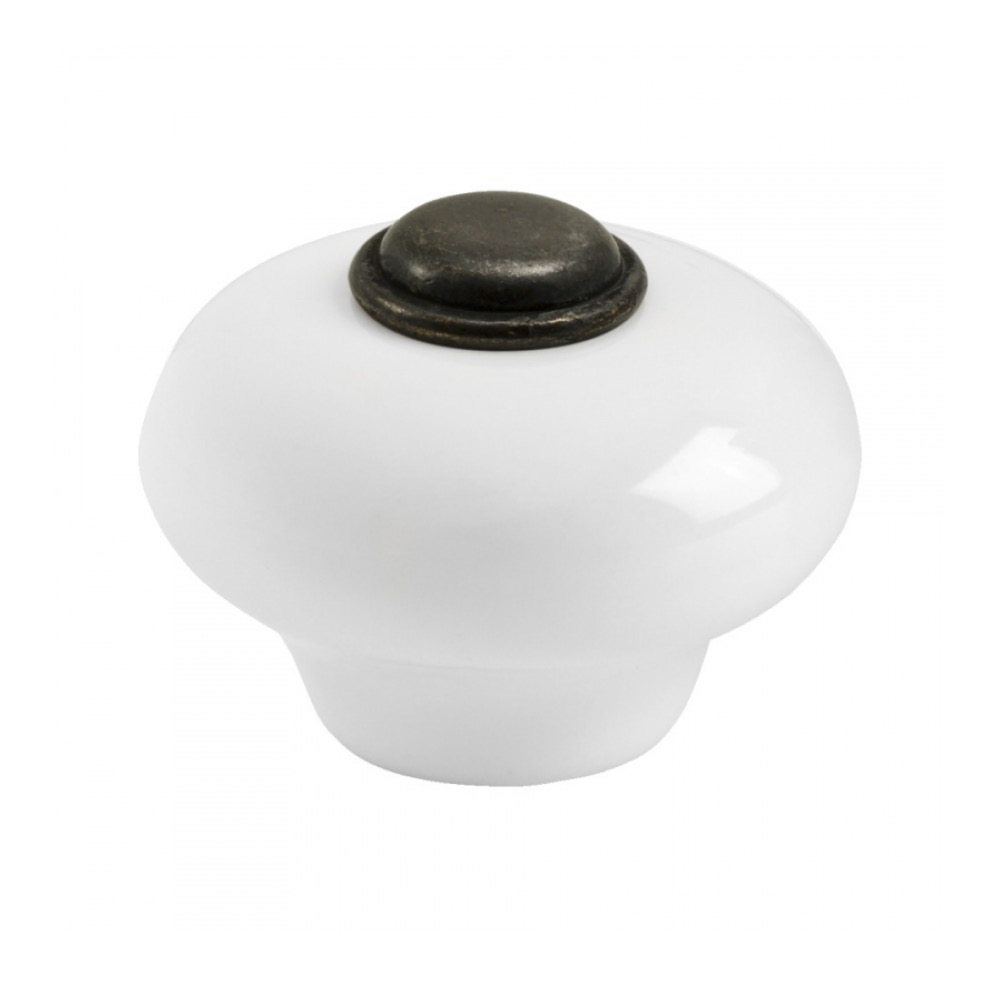 Knob 409 - 32mm - Antique/Porcelain in the group Cabinet Knobs / Color/Material / White  at Beslag Online (3911-11)