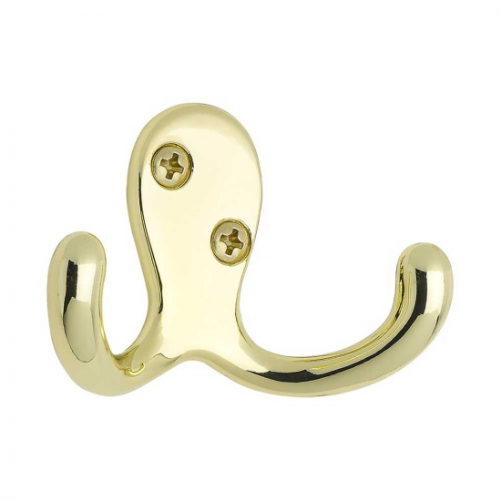 Hook Nissan - Polished Brass in the group Hooks / Color/Material / Brass at Beslag Online (590027-21)