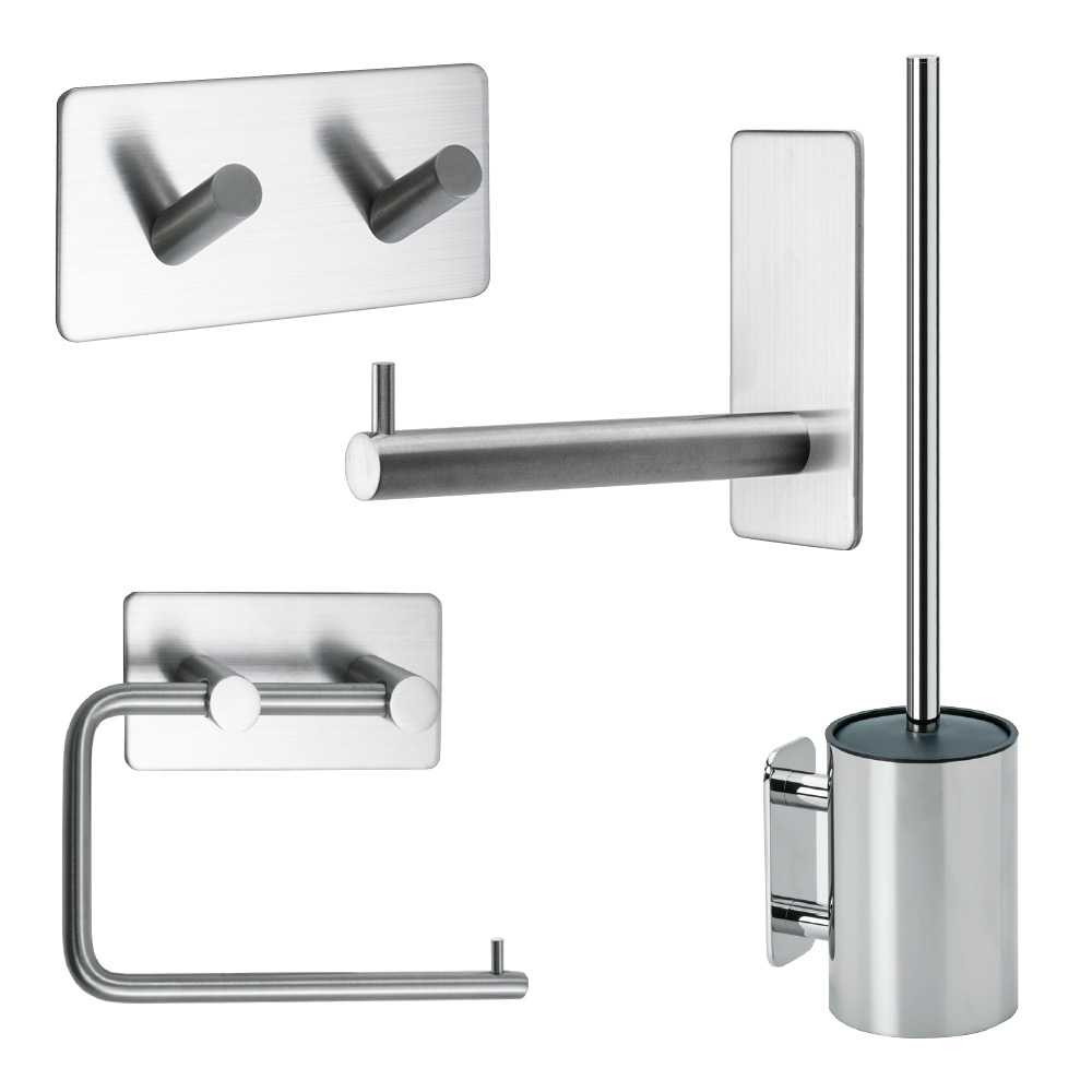 Bathroom Kit Base 200 - Brushed Stainless Steel Finish in the group Bathroom Accessories at Beslag Online (60509-K)