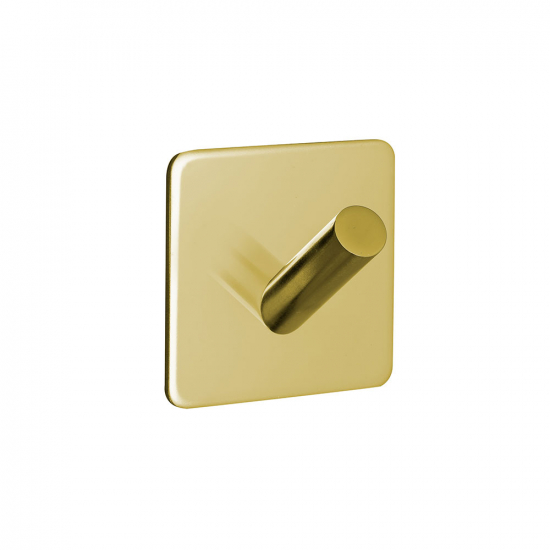 Towel Hook Base 200 1-Hook - Polished Brass in the group Bathroom Accessories / All Bathroom Accessories / Self Adhesive Hooks  at Beslag Online (605202-21)