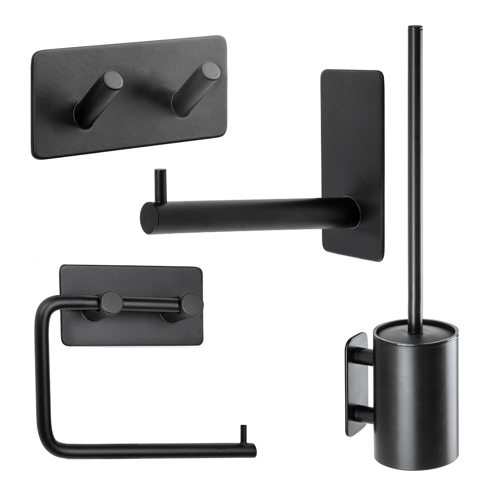 Bathroom Kit Base 200 - Matte Black in the group Bathroom Accessories at Beslag Online (605222-K)