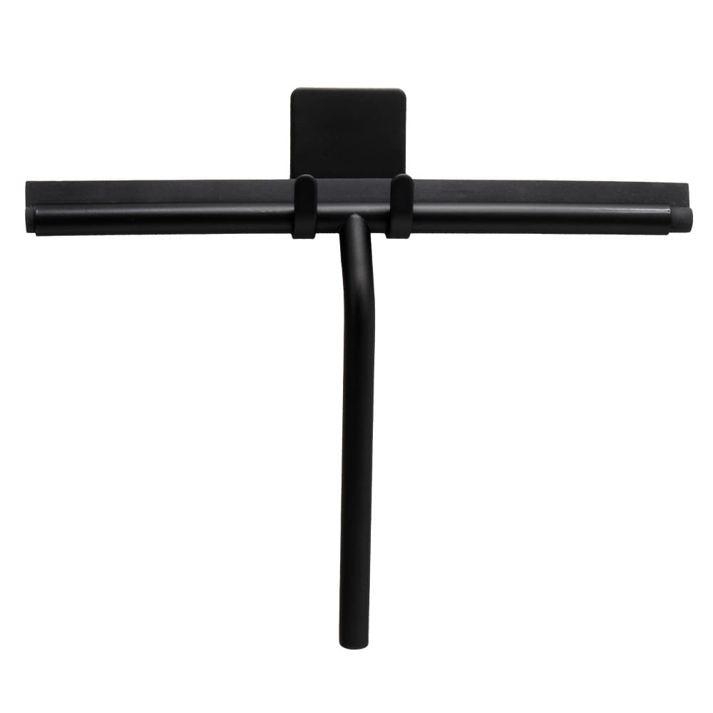 Shower Scraper With Holder Base - Matte Black