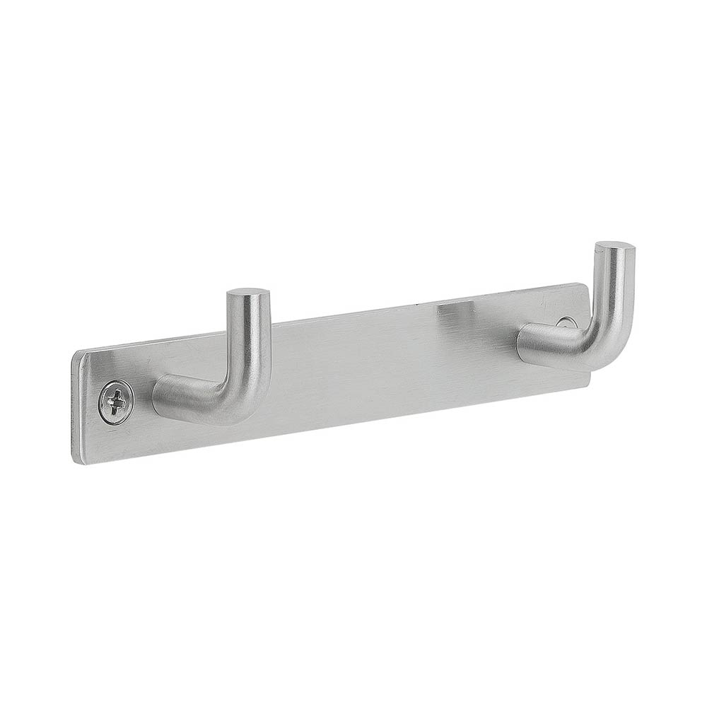 Strand 2-Hook - Brushed Stainless Steel Finish in the group Hooks / Color/Material / Stainless at Beslag Online (606200-21)