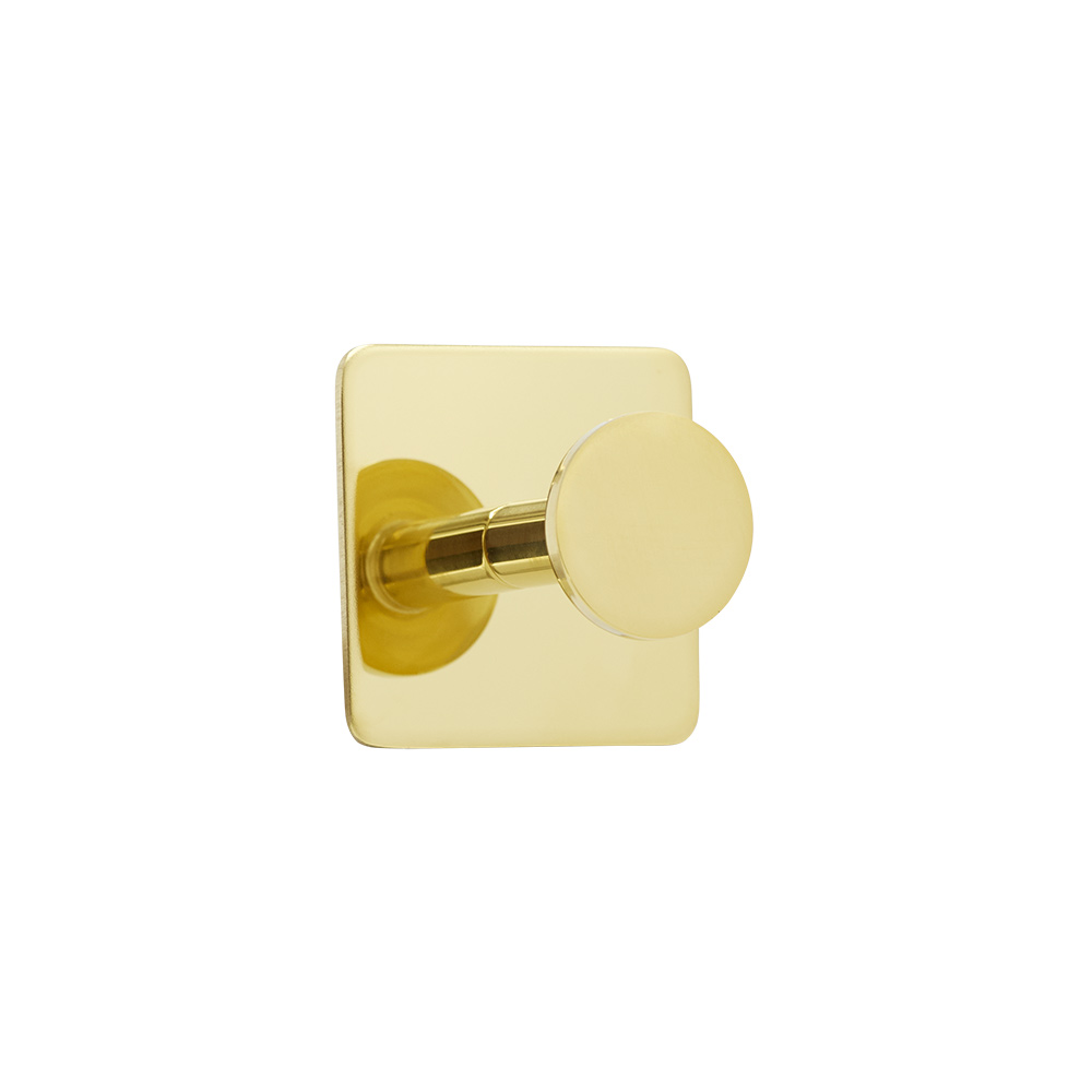 Base 210 1-Hook - Polished Brass in the group Bathroom Accessories / All Bathroom Accessories / Self Adhesive Hooks  at Beslag Online (61403-21)