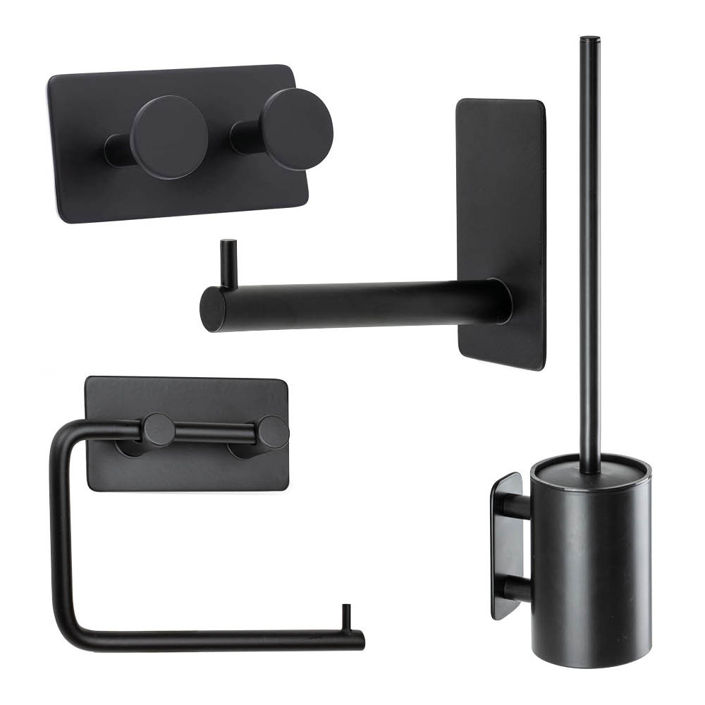 Bathroom Kit Base 210 - Matte Black in the group Bathroom Accessories at Beslag Online (61410-K)