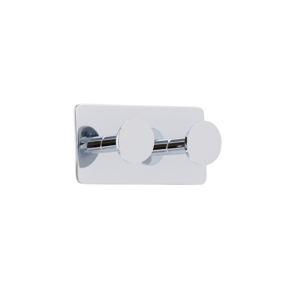 Towel Hook Base 210 2-Hook - Chrome in the group Bathroom Accessories / All Bathroom Accessories / Self Adhesive Hooks  at Beslag Online (61412-21)