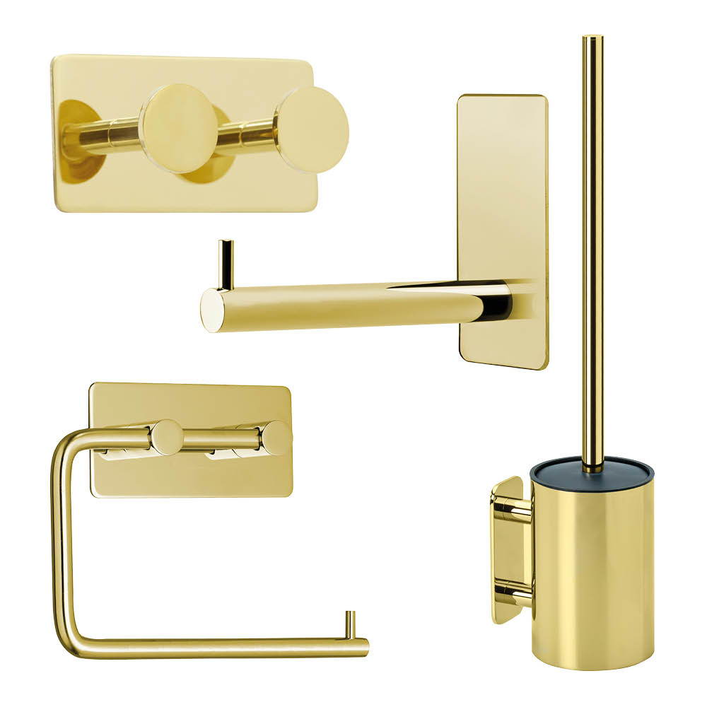 Bathroom Kit Base 210 - Polished Brass in the group Bathroom Accessories at Beslag Online (61413-K)