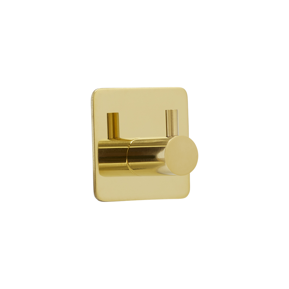 Base 220 1-Hook - Polished Brass in the group Bathroom Accessories / All Bathroom Accessories / Self Adhesive Hooks  at Beslag Online (61603-21)