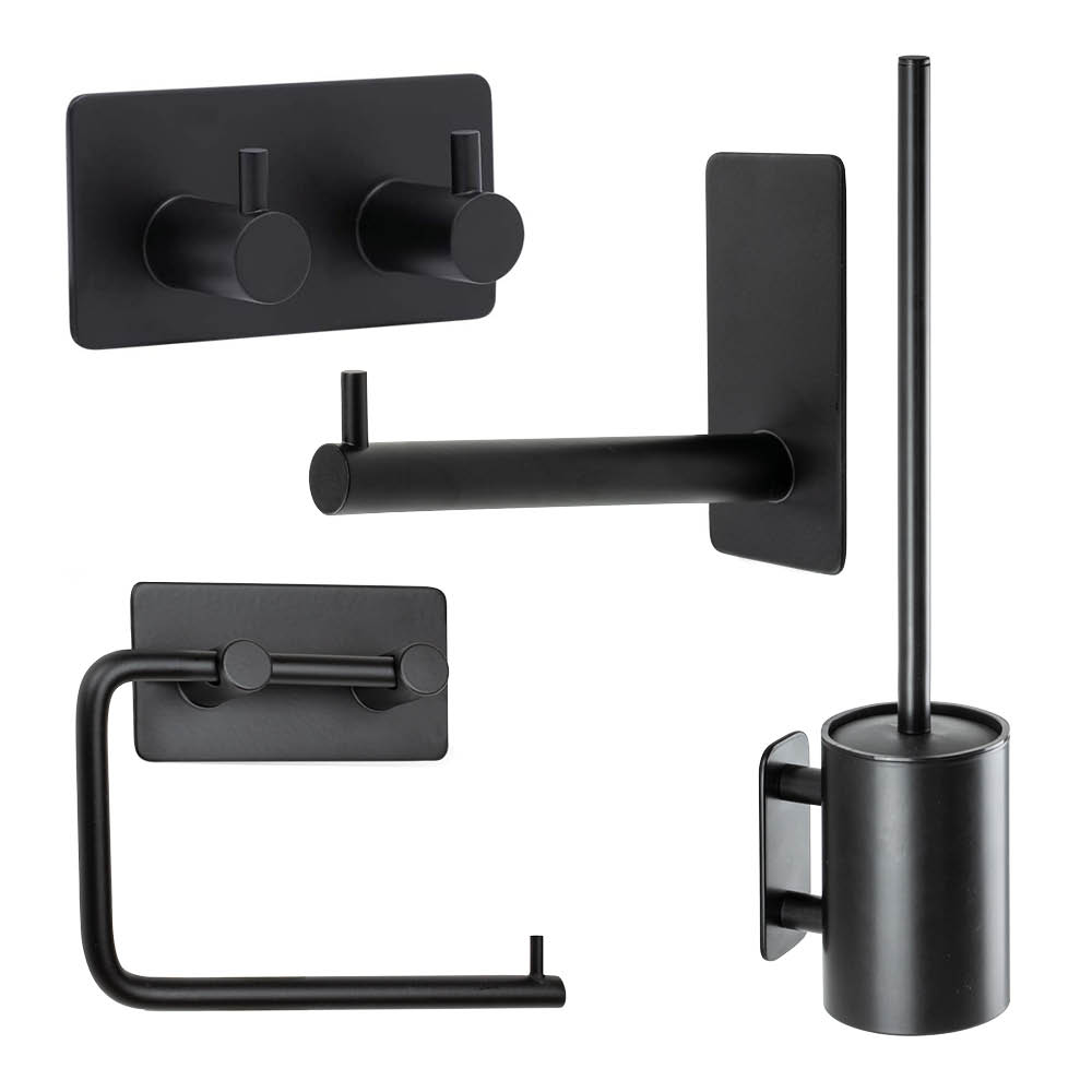 Bathroom Kit Base 220 - Matte Black in the group Bathroom Accessories at Beslag Online (61610-K)