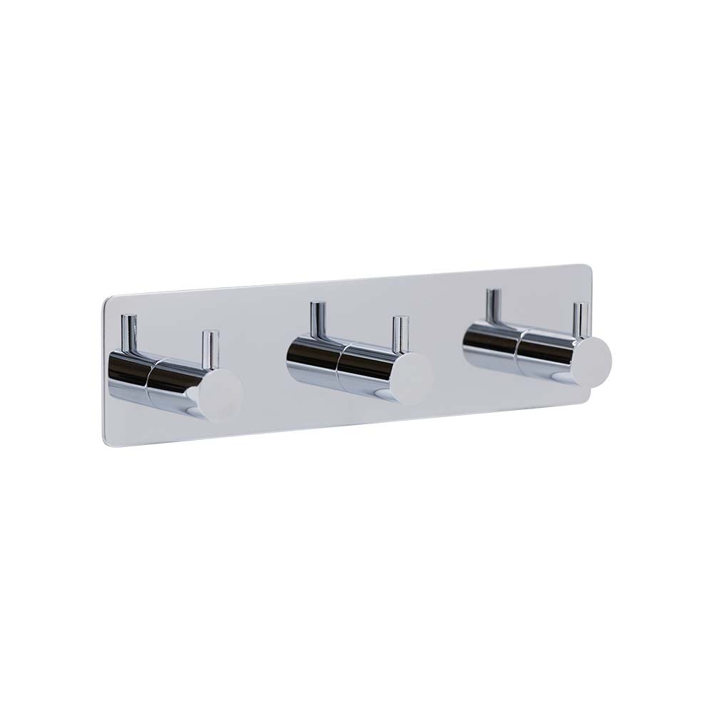 Towel Hook Base 220 3-Hook - Chrome in the group Bathroom Accessories / All Bathroom Accessories / Self Adhesive Hooks  at Beslag Online (61622-21)