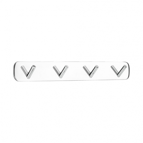 Towel Hook Solid 4-Hook - Chrome in the group Bathroom Accessories / All Bathroom Accessories / Self Adhesive Hooks  at Beslag Online (620004-21)