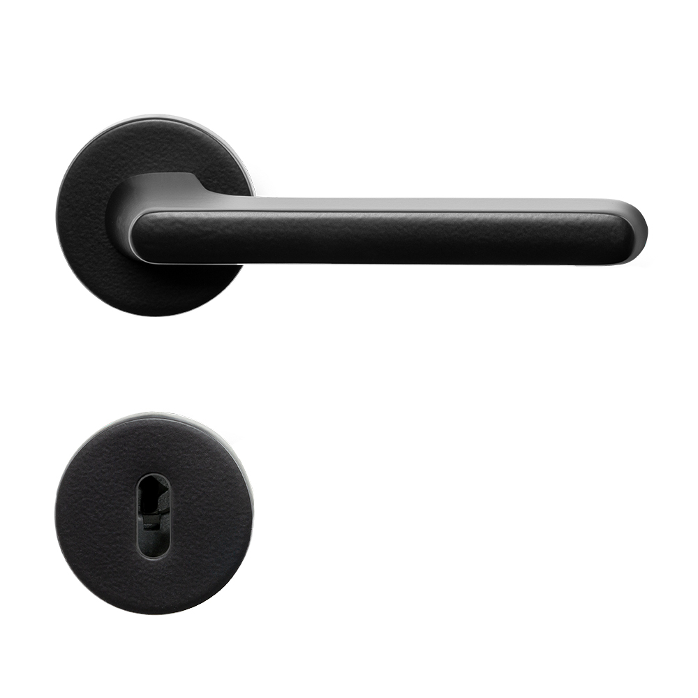Door Handle Tavira - Scandinavian Standard - Black in the group Door handles / All Door Handles / Internal Door Handles at Beslag Online (751031-41)