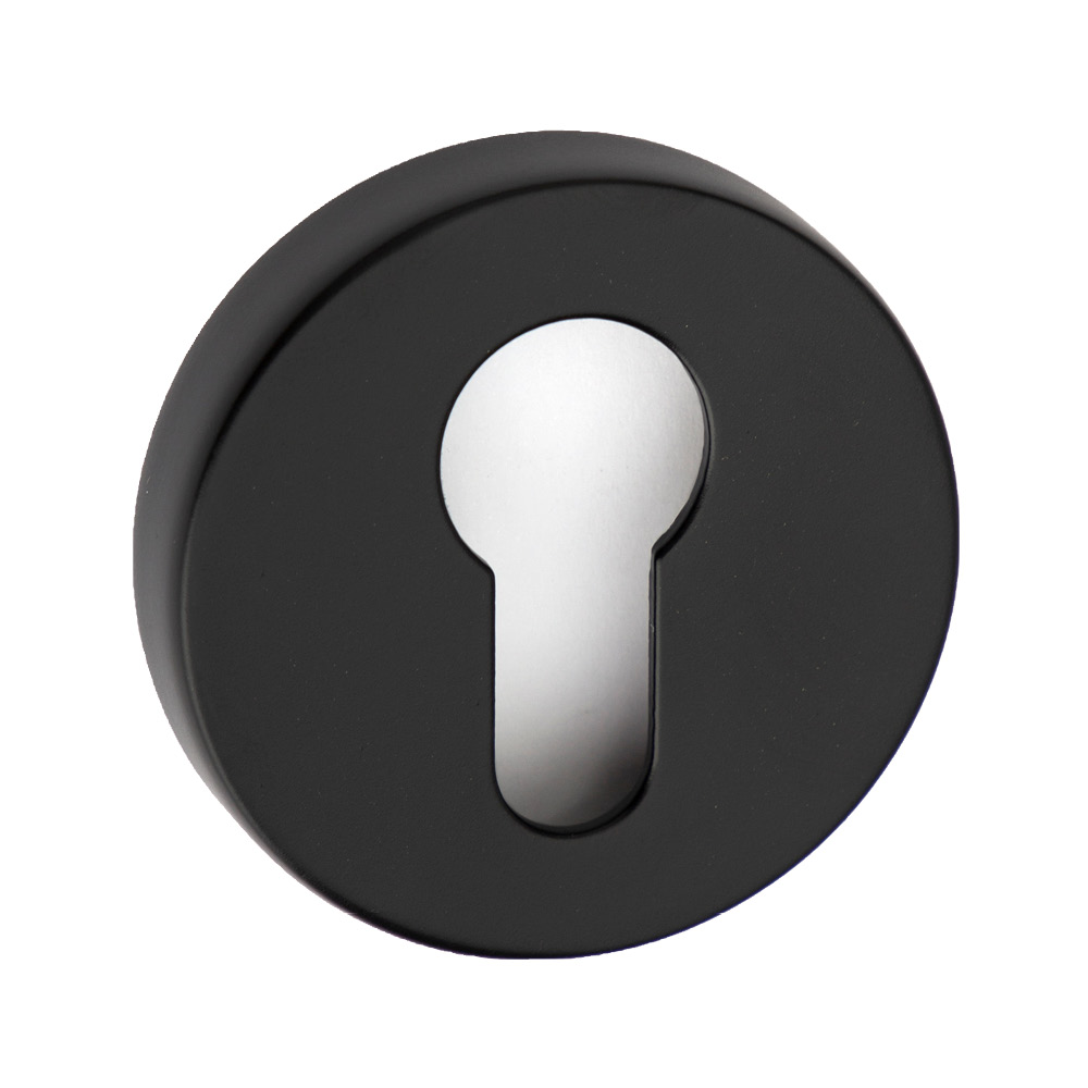 Key Plate R-E - Black in the group Door handles / All Door Handles / Bathroom Locks at Beslag Online (751121-41E)