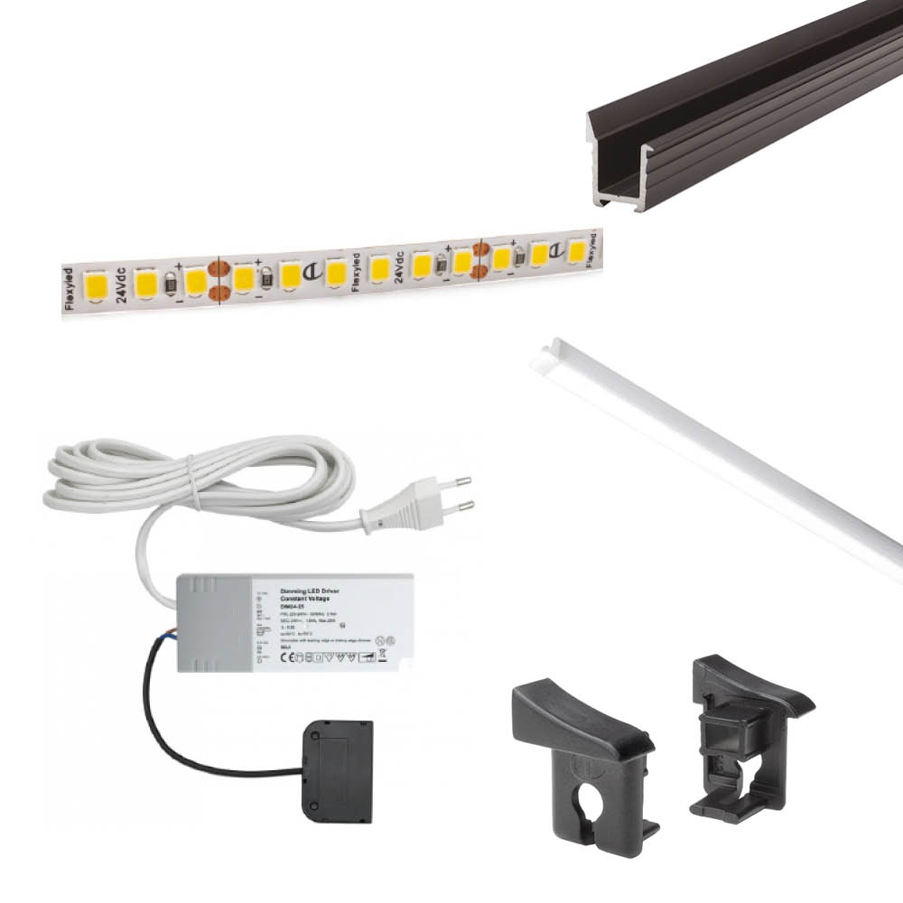 Lighting Kit LAB - 2000mm - Dark Grey  in the group Lighting / All Lighting / LED Strip Lights at Beslag Online (973371-K)