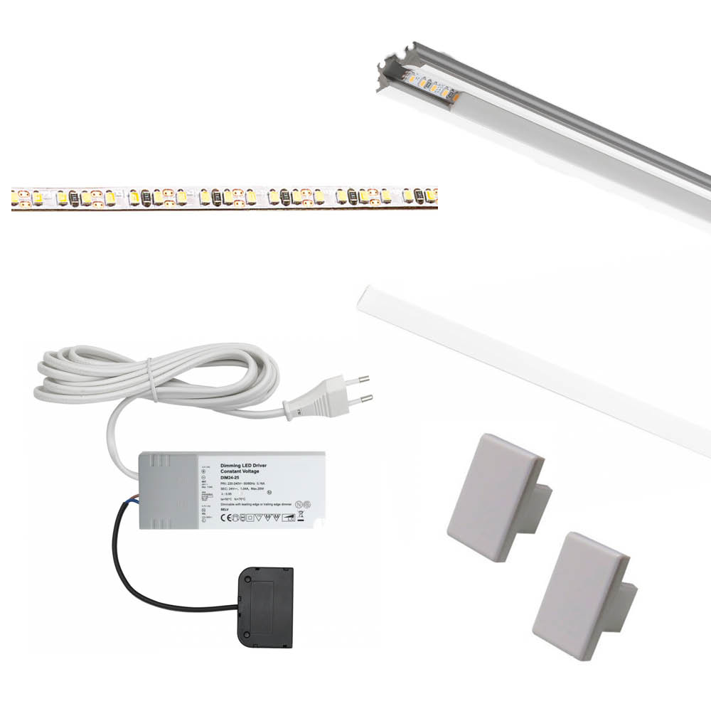 Lighting Kit 8112 - 2000mm - Aluminum in the group Lighting / All Lighting / LED Strip Lights at Beslag Online (973570-K)