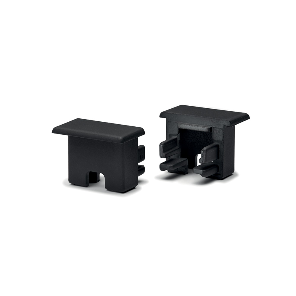 End Cap Nexus - Recessed - Black 2 pcs