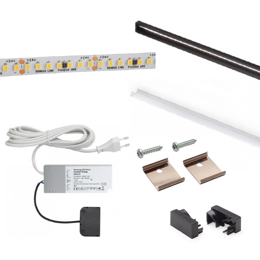 Lighting Kit Blade - 2000mm - Matte Black in the group Lighting / All Lighting / LED Strip Lights at Beslag Online (973650-K)