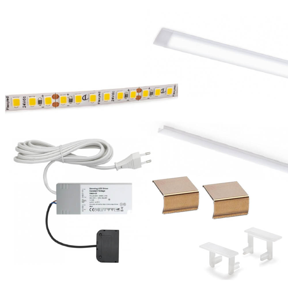 Lighting Kit Micy - 2000mm - Aluminum in the group Lighting / All Lighting / LED Strip Lights at Beslag Online (973660-K)