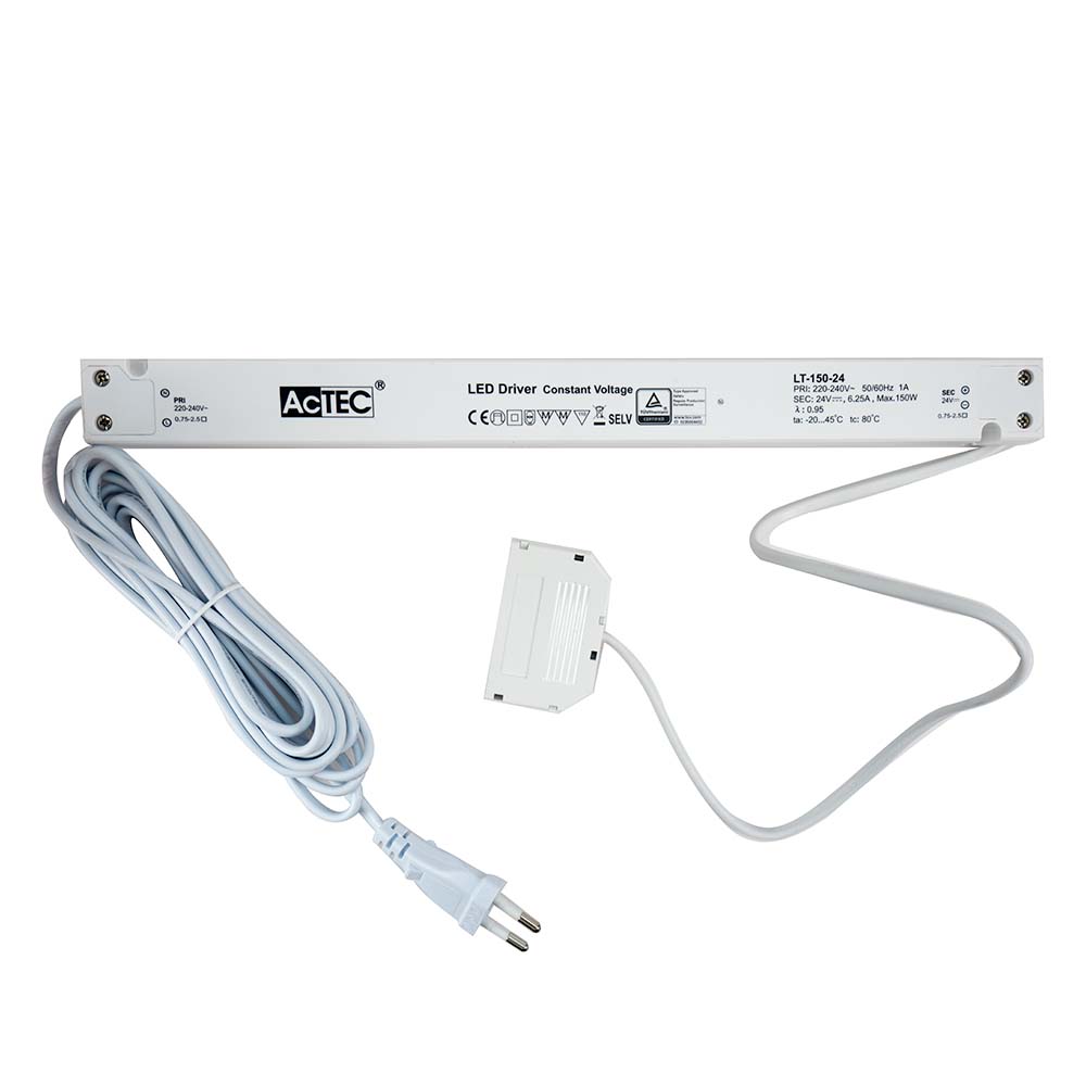 Drives SLIM - 6 connections - 24V / 150W - White in the group Lighting / All Lighting / Transformer & Accessories at Beslag Online (992689-11)