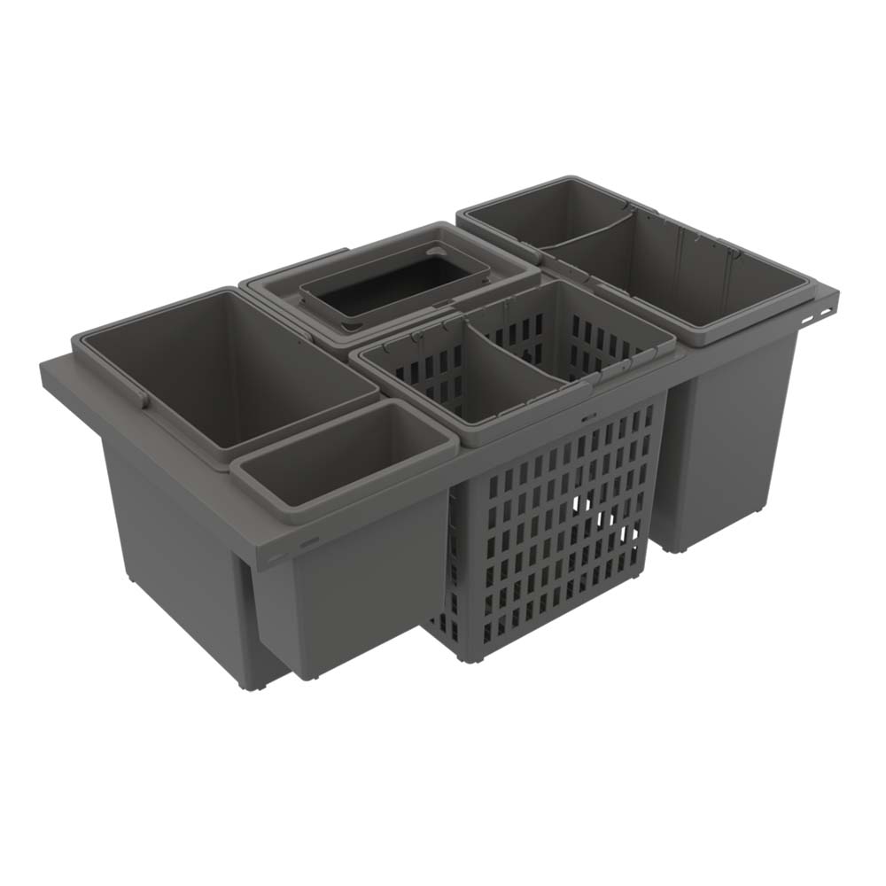 Recycling Bin - Cube Basic Eco - Dark Grey in the group Storage  / All Storage / Waste sorting solution at Beslag Online (for-cube-basic-eco-gra)