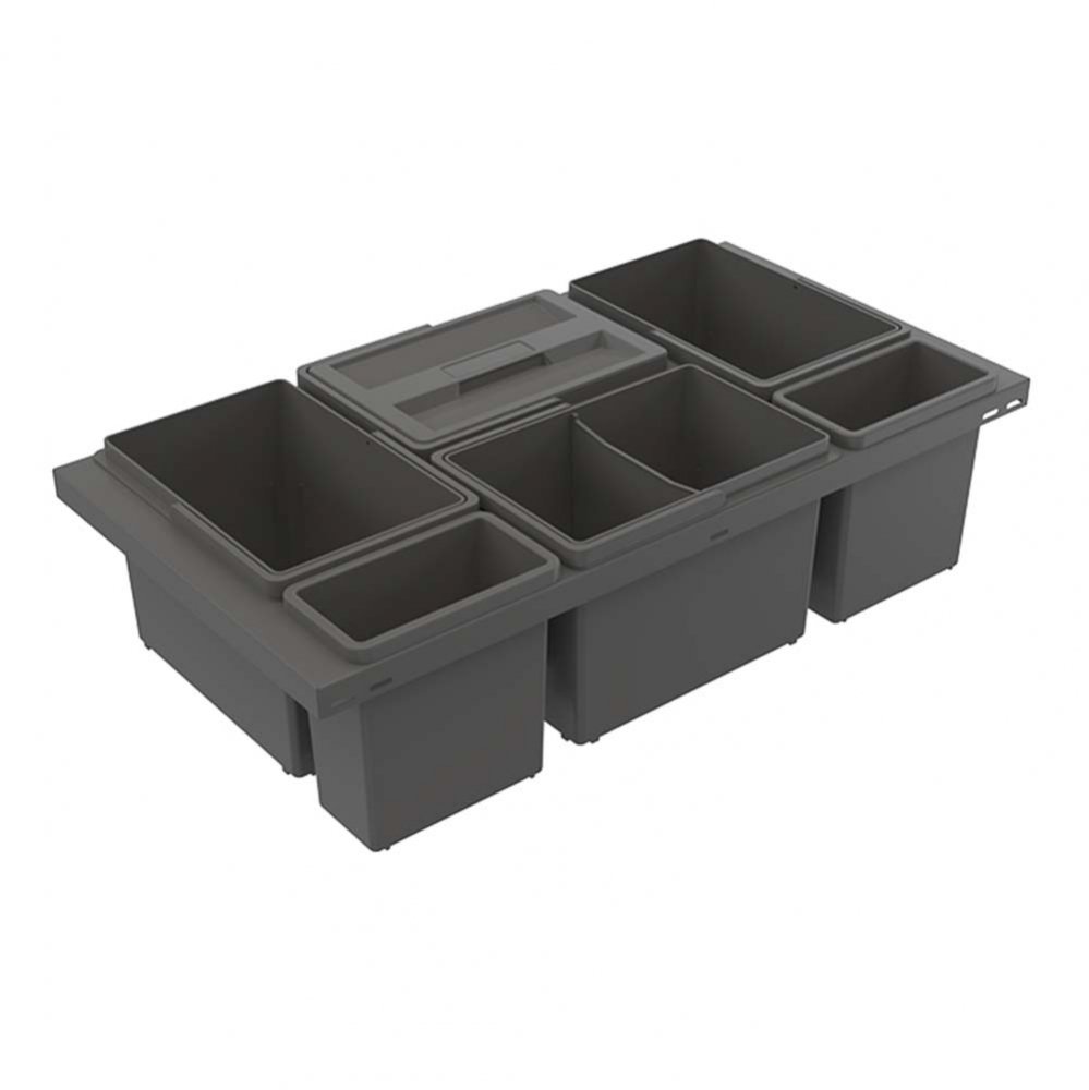 Recycling Bin - Cube Basic Low - Dark Grey in the group Storage  / All Storage / Waste sorting solution at Beslag Online (for-cube-basic-low-gra)