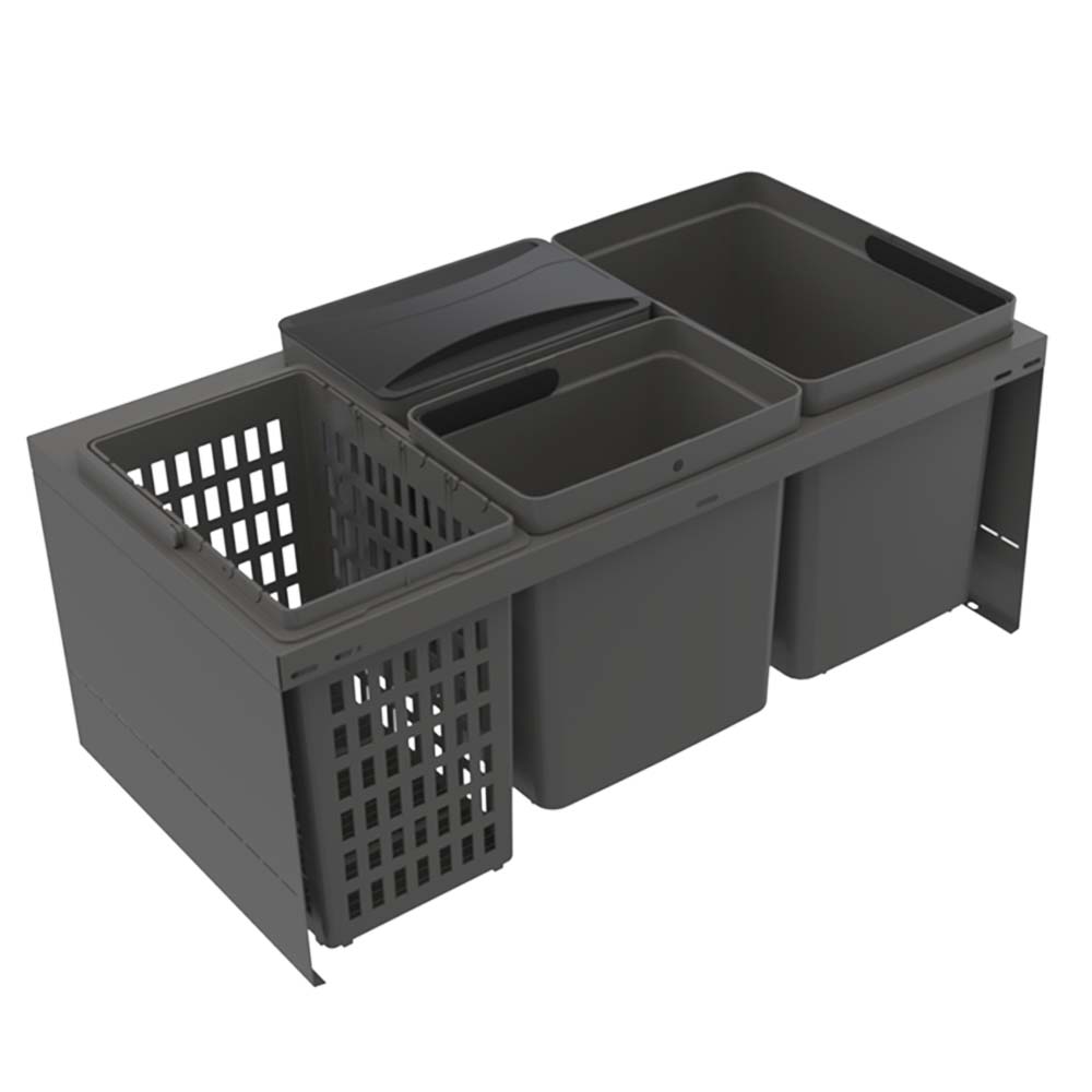 Källsortering - Cube Compact Eco - Mörkgrå i gruppen Förvaring / All Förvaring / Källsortering hos Beslag Online (for-cube-compact-gra)