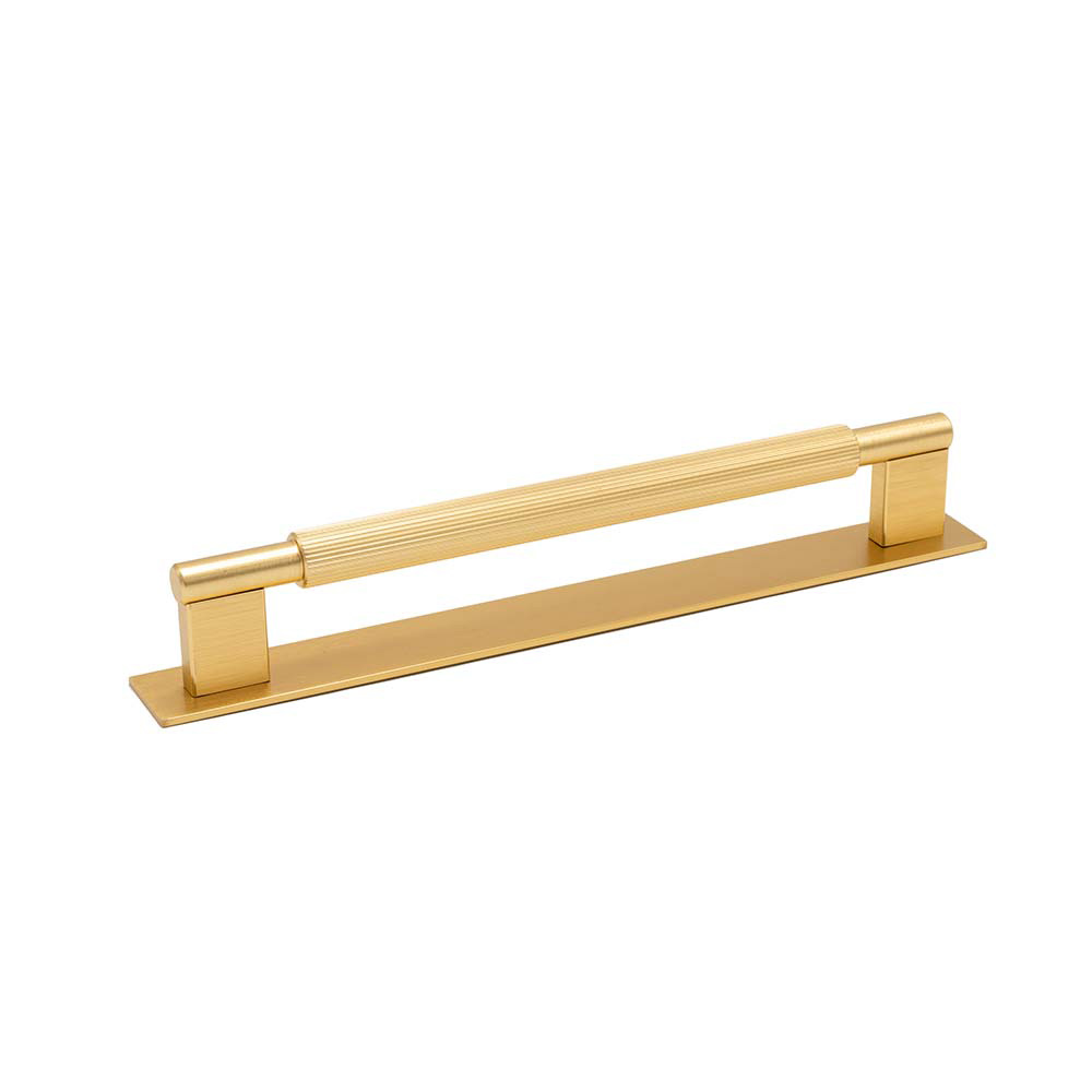 Handle Arpa/Back Plate - Brushed Brass in the group Kitchen Handles / Color/Material / Brass at Beslag Online (htg-arpa-massing-bricka)