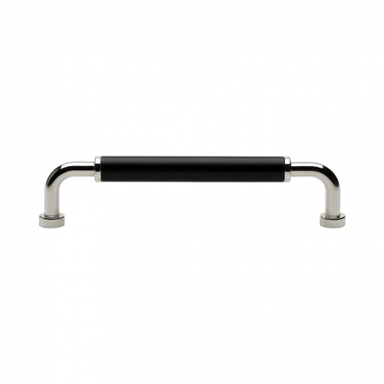 Handle Brohult M - Nickel plated/Black in the group Kitchen Handles / Color/Material / Chrome at Beslag Online (htg-brohult-svart-krom)