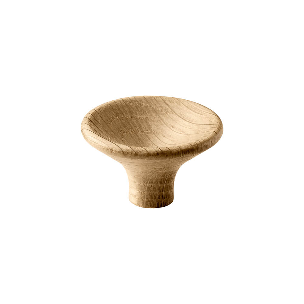 Cabinet knob Trumpet - Untreated Oak in the group Cabinet Knobs / Color/Material / Wood at Beslag Online (knopp-trumpet-ek)