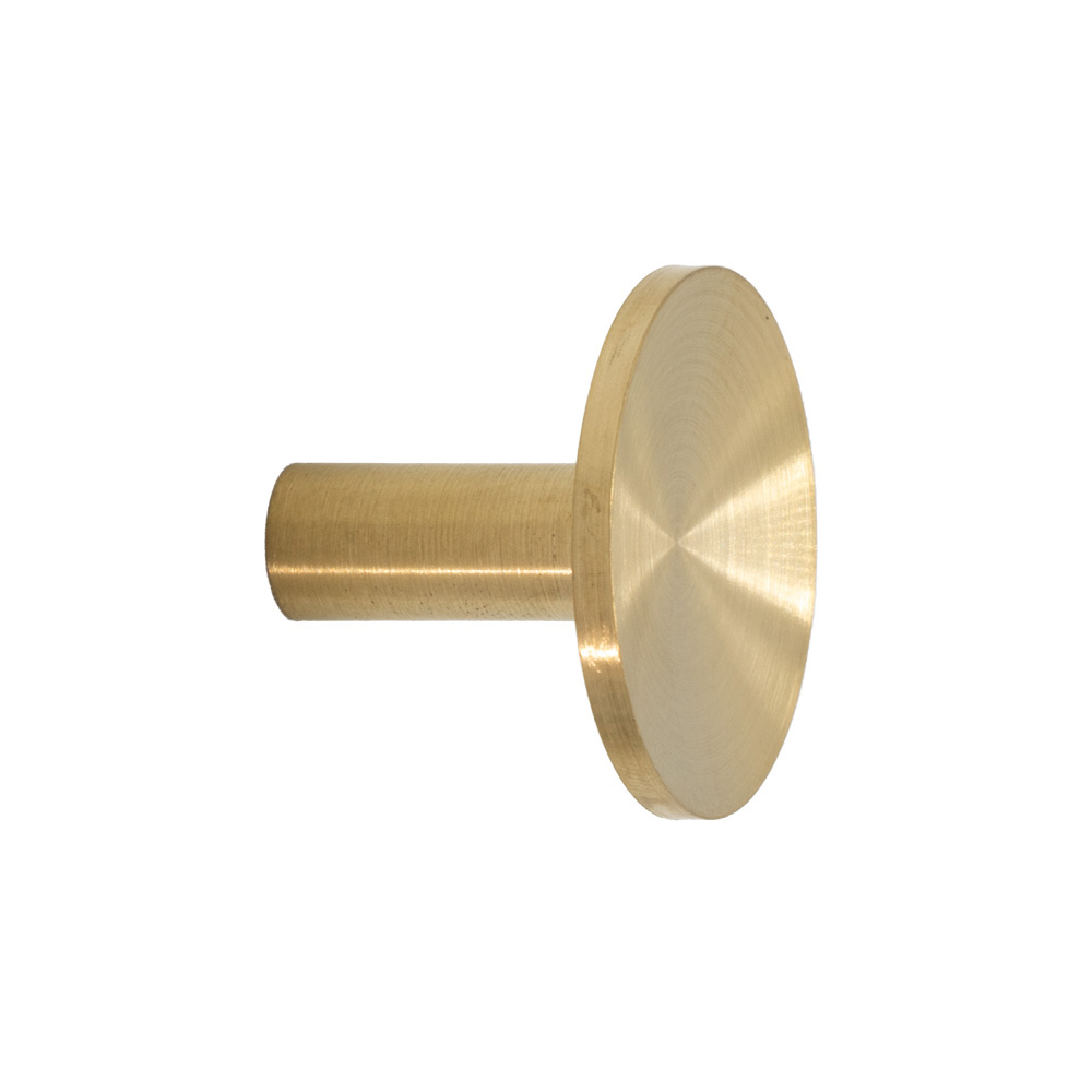 Hook Sture - Brushed Untreated Brass in the group Hooks / Color/Material / Brass at Beslag Online (kr-sture-obeh-massing)